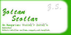 zoltan stollar business card